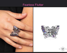 Load image into Gallery viewer, Paparazzi Fearless Flutter - Multi - Butterfly Ring PINK DIAMOND EXCLUSIVE