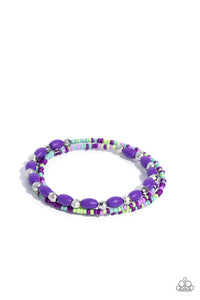 Paparazzi For WOOD Measure - Purple Coil Infinity Wrap Bracelet