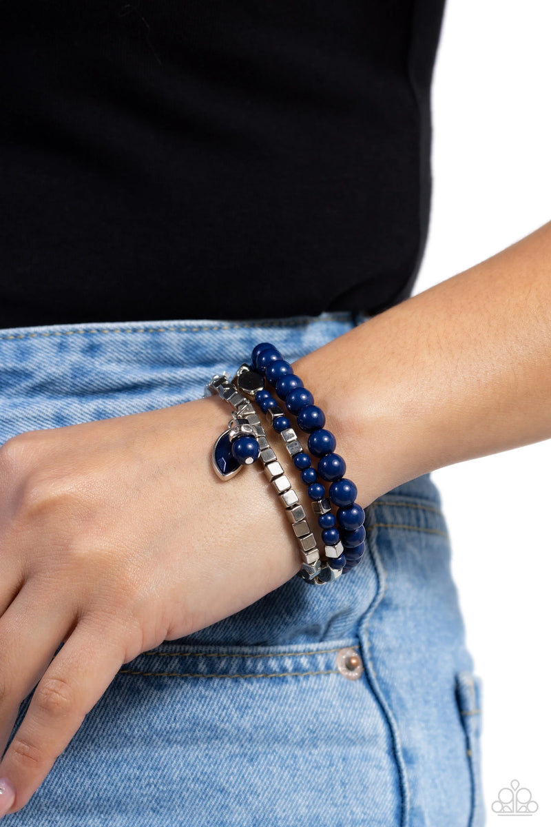 Blue paparazzi store bracelet