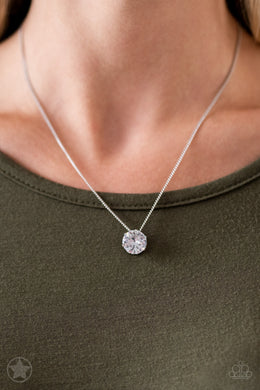 PAPARAZZI What A Gem - White diamond necklace - BLOCKBUSTER - $5 Jewelry with Ashley Swint