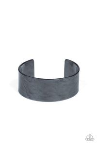 Paparazzi Glaze Over - Silver - Gray Acrylic Cuff - Bracelet - $5 Jewelry with Ashley Swint