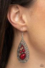 Load image into Gallery viewer, Paparazzi  Nautical Daydream - Red - Earrings - Trend Blend / Fashion Fix Exclusive January 2022
