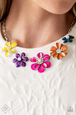 Paparazzi Floral Reverie - Multi - Flower Necklace & Earrings