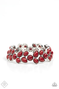 PRE-ORDER - Paparazzi Marina Romance - Red - Bracelet - Trend Blend / Fashion Fix Exclusive January 2022 - $5 Jewelry with Ashley Swint