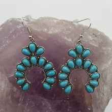 Load image into Gallery viewer, Western Turquoise Stone Earrings SHIPS 6-18