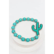 Load image into Gallery viewer, Cactus Bead Stretch Bracelet