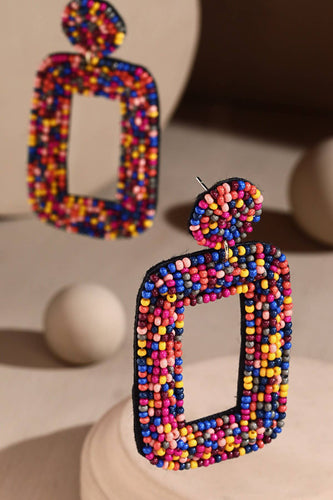 Rectangle Seed Beads Earrings NEW