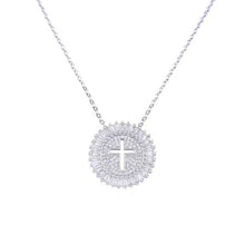 Load image into Gallery viewer, Round Cross &quot; Diamond&quot; Necklace