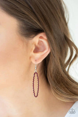 Paparazzi A Little GLOW-mance - Red EARRINGS