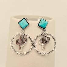 Load image into Gallery viewer, Western Style cactus Post Earrings