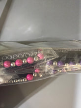 Load image into Gallery viewer, Entire pack of 10 silver stretchy, freckle, stone, bracelets, orange, green, red, blue, pink purple - Paparazzi $5 Jewelry with Ashley Swint