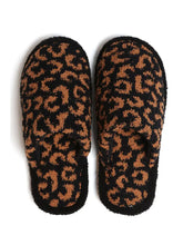 Load image into Gallery viewer, Leopard Print Fluffy Fuzzy Slippers