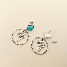 Load image into Gallery viewer, Western Style cactus Post Earrings