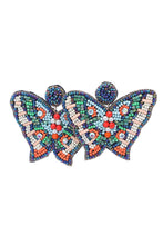 Load image into Gallery viewer, Bead Butterfly Drop Multi Seed Bead Earrings