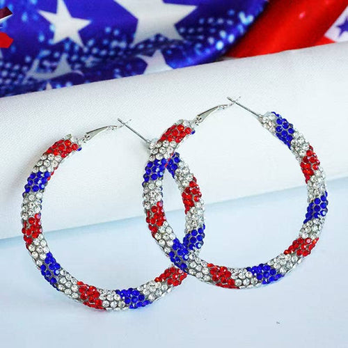 Red and White Swirl Earrings for 4th of July / Patriots (NEW SHIPS IN ONE WEEK)
