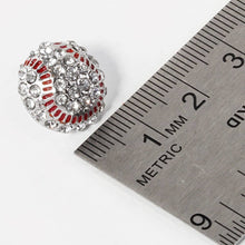 Load image into Gallery viewer, Crystal Rhinestone Paved Baseball Stud Earrings