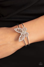 Load image into Gallery viewer, Paparazzi Butterfly Bella - White Cuff Bracelet