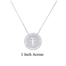 Load image into Gallery viewer, Round Cross &quot; Diamond&quot; Necklace