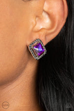 Load image into Gallery viewer, Paparazzi Cosmic Catwalk - Purple - Clip on Earrings