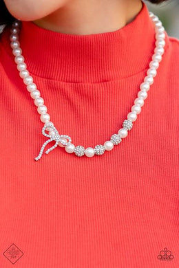 Paparazzi Classy Cadenza - White - Necklace & Earrings