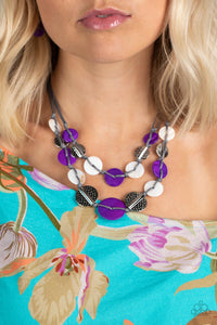 Paparazzi Barefoot Beaches - Purple - Necklace & Earrings