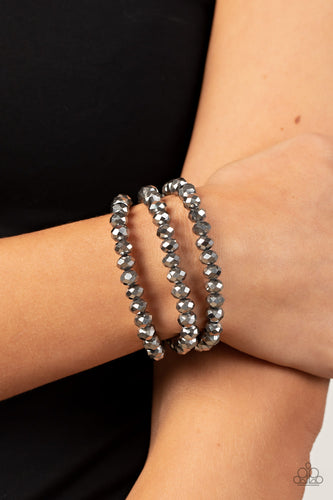 Paparazzi Supernova Sultry - Silver - Magnetic Bracelet