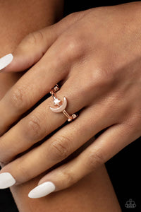 Paparazzi Astral Allure - Rose Gold - Moon & Star Ring