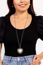 Load image into Gallery viewer, Paparazzi Southwestern Sentiment White Stone Heart Necklace &amp; Earrings