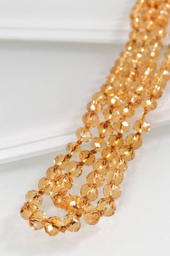 Glass Bead and Knotted Thread Long Necklace NEW