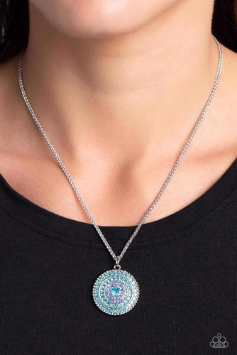 Paparazzi Mandala Masterpiece - Blue - Necklace & Earrings NEW
