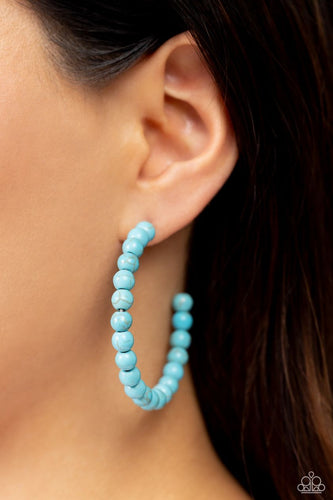 Paparazzi Rural Retrograde - Blue - Earrings NEW