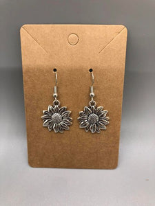 Sunflower Charm Earring Gold & Silver