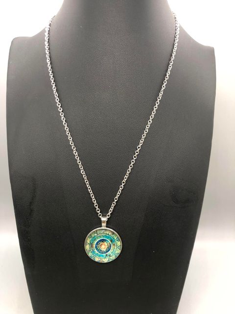 Green Mandala Necklace