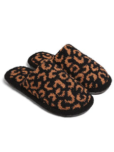 Leopard Print Fluffy Fuzzy Slippers