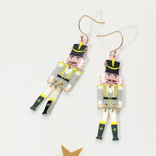 Load image into Gallery viewer, Christmas Soldier Nutcracker Dangle Earrings