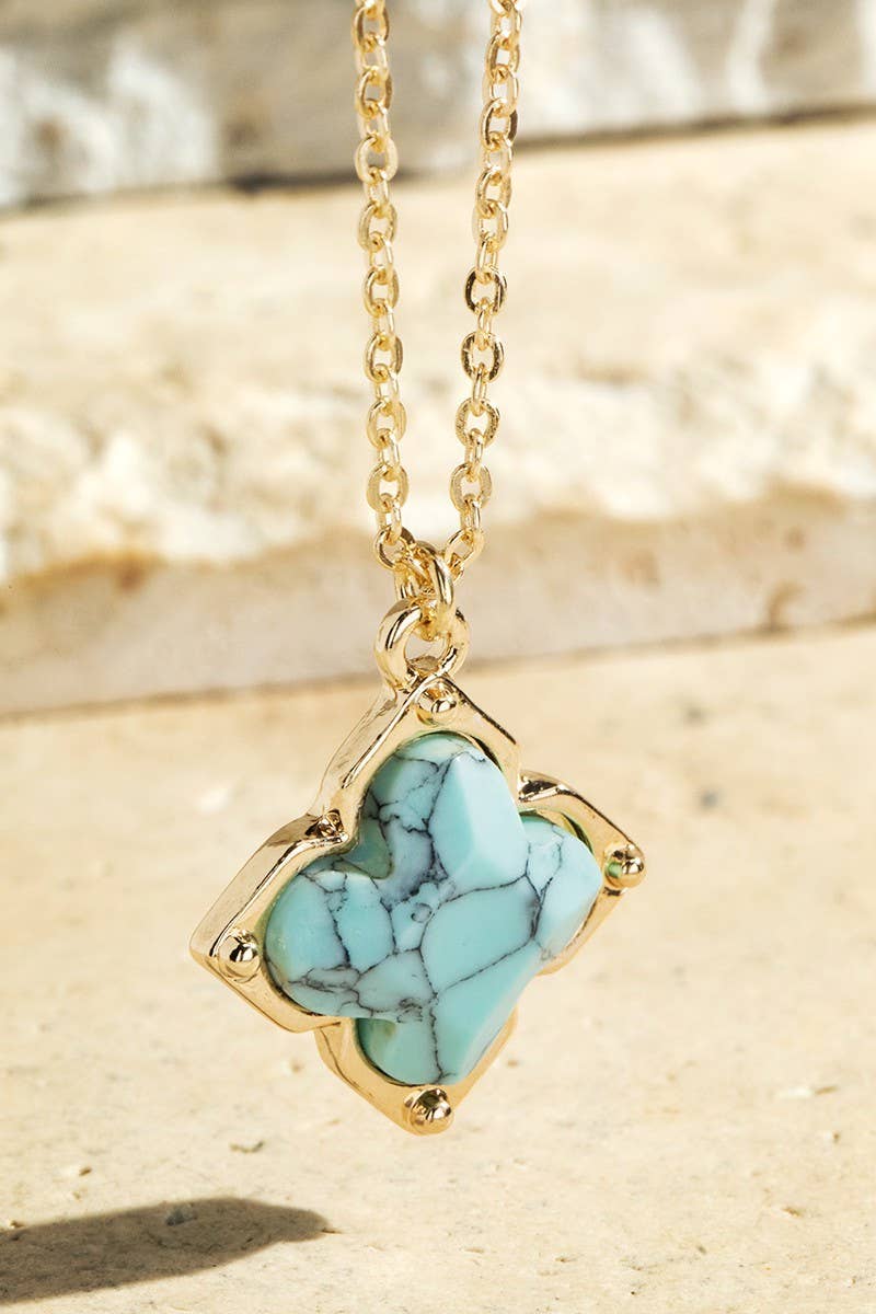 Semi-Precious Clover Necklace