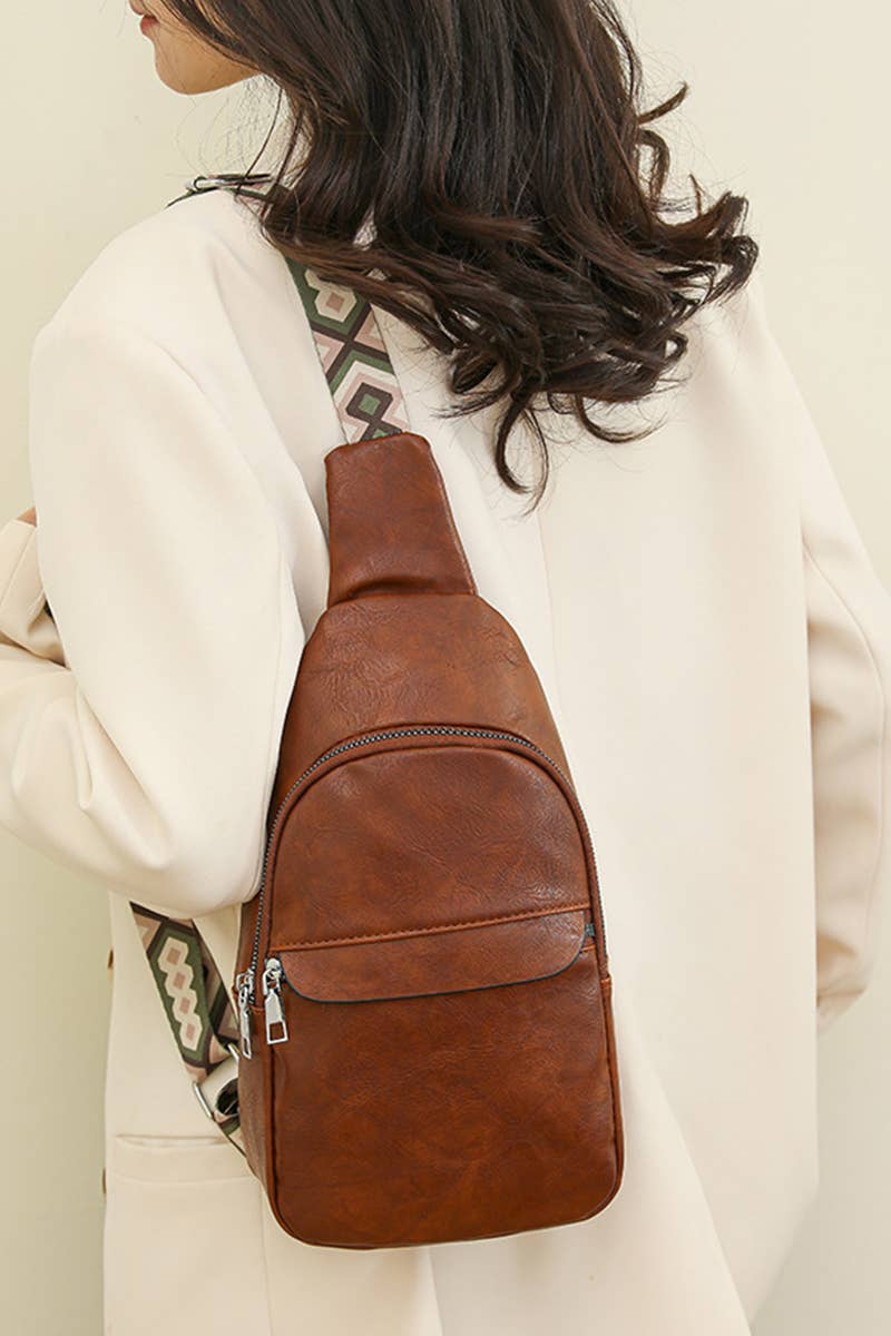 Guitar Strap Crossbody Check Sling Bag