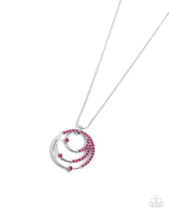 Paparazzi Ecliptic Elegance - Pink Necklace & Earrings