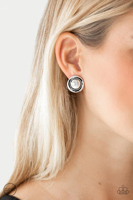Paparazzi Out Of This Galaxy - Silver Clip- On Earring