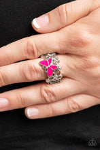 Load image into Gallery viewer, Paparazzi - All FLUTTERED Up - Pink Ring NEW