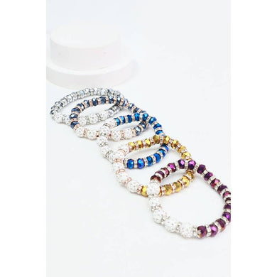 Dazzling Elegance Glass Bead Bracelet