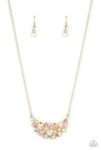 Paparazzi Effervescently Divine - Gold Necklace & Earrings