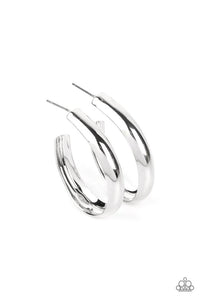 Paparazzi Earring Champion Curves - Silver