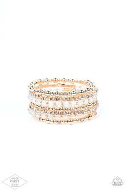 Paparazzi ICE Knowing You - Rose Gold Coil Bracelet