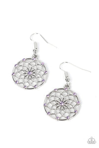 Springtime Salutations - Purple Earrings - Paparazzi Accessories