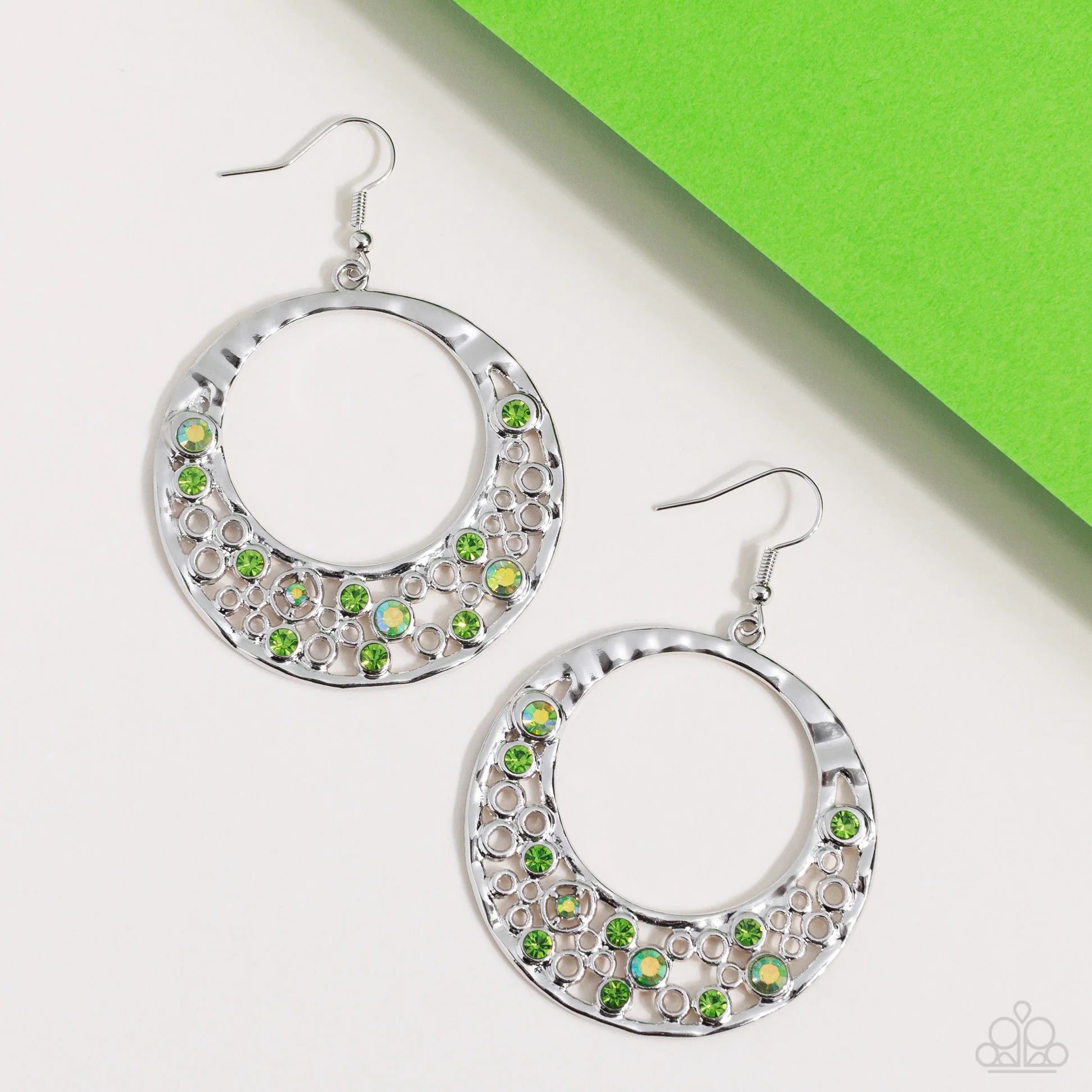 Enchanted Effervescence Green Earrings Paparazzi Accessories 5 Jewelry with Ashley Swint
