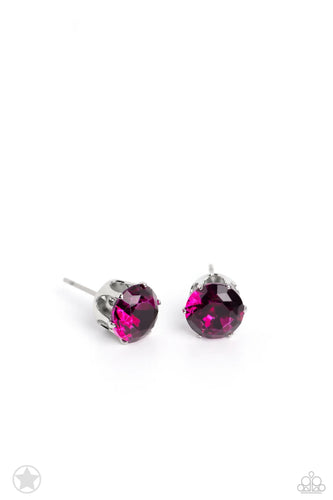 Just In TIMELESS - Pink Post Earrings - Paparazzi Accessories