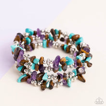 Load image into Gallery viewer, Paparazzi Stacking Stones - Brown - Coil Bracelet