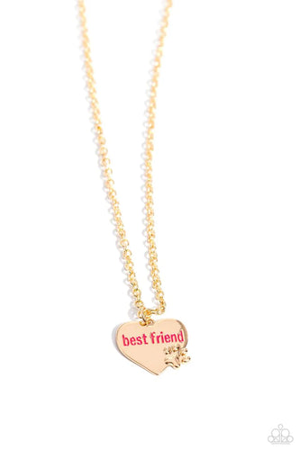 Paparazzi Mans Best Friend - Gold Necklace & Earrings