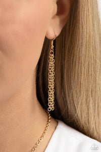 Paparazzi Mans Best Friend - Gold Necklace & Earrings
